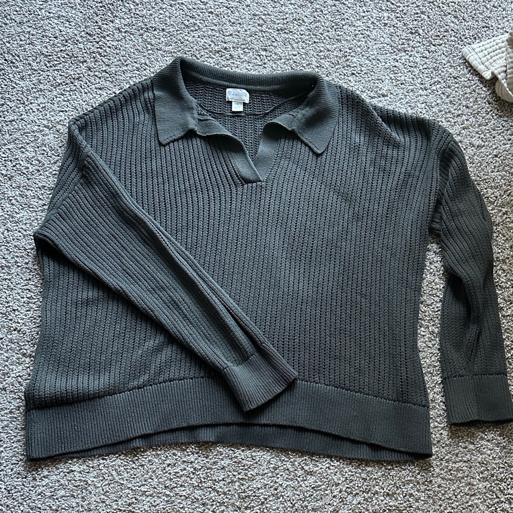 Dark Olive Knit Sweater